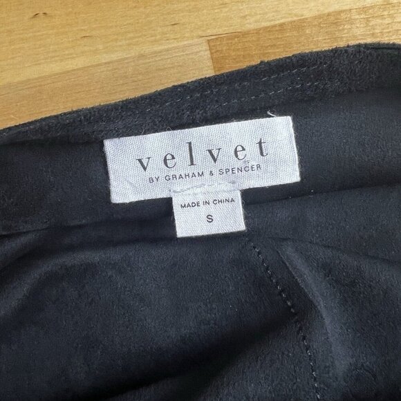 Velvet by Graham & Spencer Black Faux Suede Western Raleigh Shift Dress Small - Picture 10 of 13